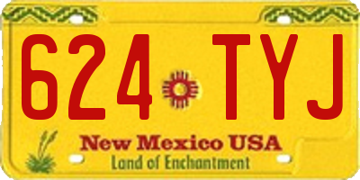NM license plate 624TYJ