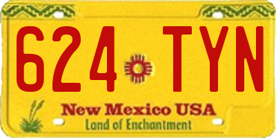 NM license plate 624TYN