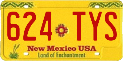 NM license plate 624TYS