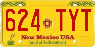 NM license plate 624TYT