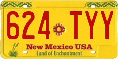 NM license plate 624TYY