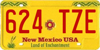 NM license plate 624TZE