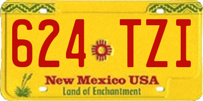 NM license plate 624TZI