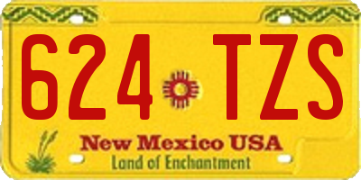 NM license plate 624TZS