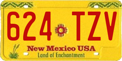 NM license plate 624TZV