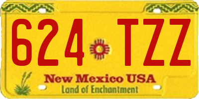 NM license plate 624TZZ