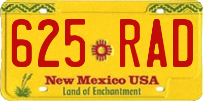 NM license plate 625RAD