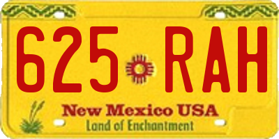 NM license plate 625RAH