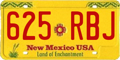 NM license plate 625RBJ