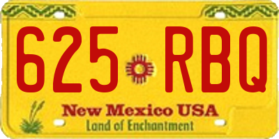 NM license plate 625RBQ