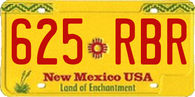 NM license plate 625RBR