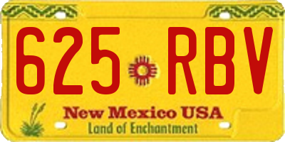 NM license plate 625RBV