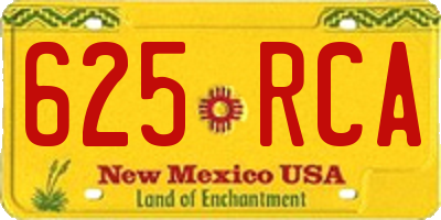 NM license plate 625RCA
