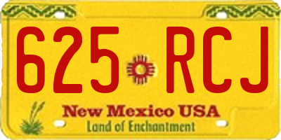 NM license plate 625RCJ