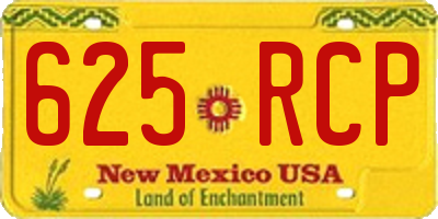 NM license plate 625RCP