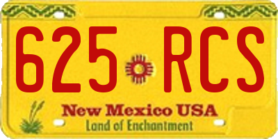 NM license plate 625RCS