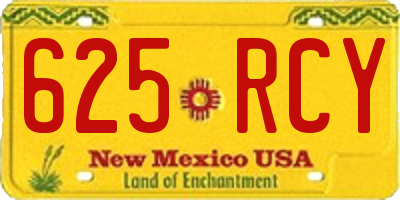 NM license plate 625RCY