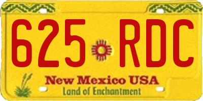 NM license plate 625RDC