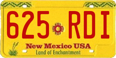 NM license plate 625RDI