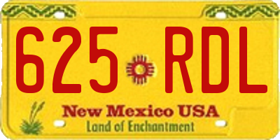 NM license plate 625RDL