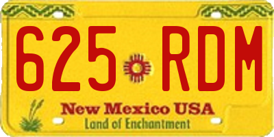 NM license plate 625RDM