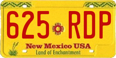 NM license plate 625RDP