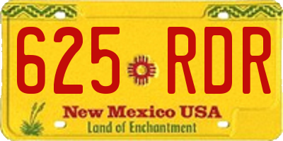 NM license plate 625RDR