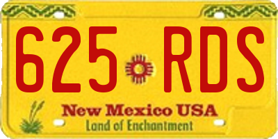 NM license plate 625RDS