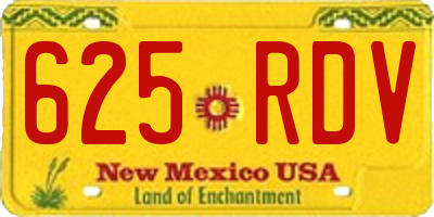 NM license plate 625RDV