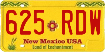 NM license plate 625RDW