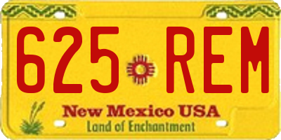 NM license plate 625REM