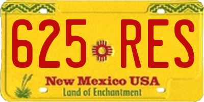 NM license plate 625RES