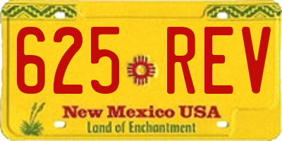 NM license plate 625REV