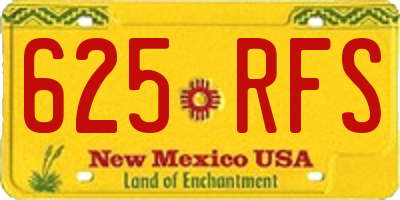 NM license plate 625RFS