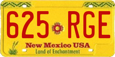NM license plate 625RGE