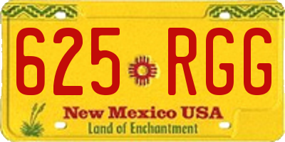 NM license plate 625RGG