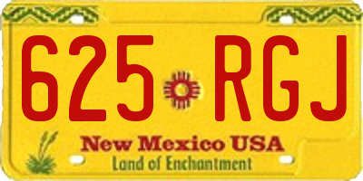 NM license plate 625RGJ