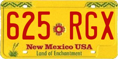 NM license plate 625RGX