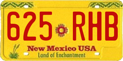 NM license plate 625RHB