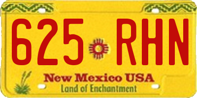 NM license plate 625RHN