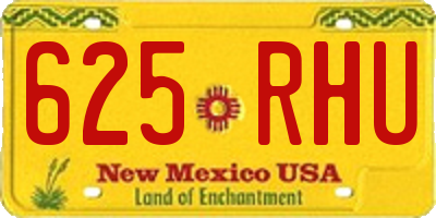 NM license plate 625RHU