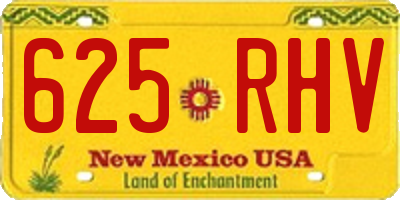 NM license plate 625RHV