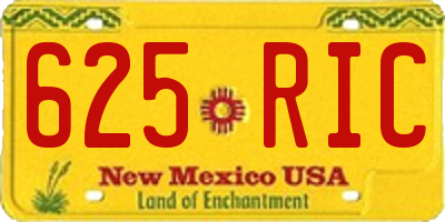 NM license plate 625RIC