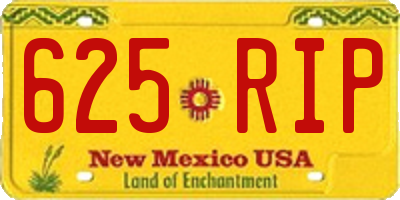 NM license plate 625RIP
