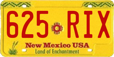 NM license plate 625RIX