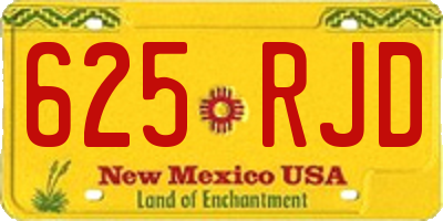 NM license plate 625RJD
