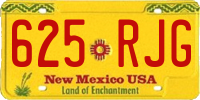 NM license plate 625RJG