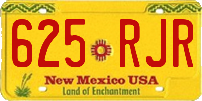 NM license plate 625RJR