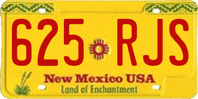 NM license plate 625RJS
