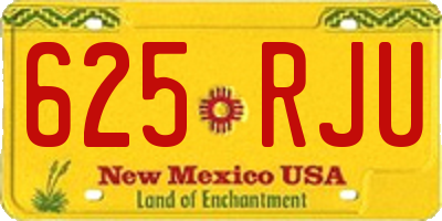 NM license plate 625RJU